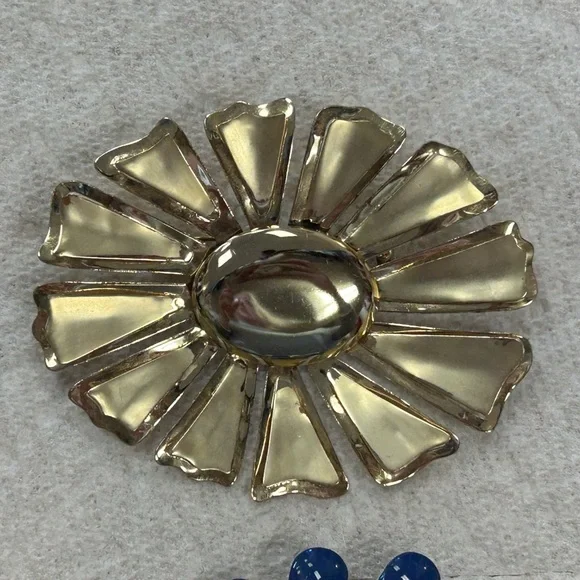 Vintage MCM Colorful Retro Flower Brooch Set 60s 70s Hippie Colorful Floral - Picture 4 of 14